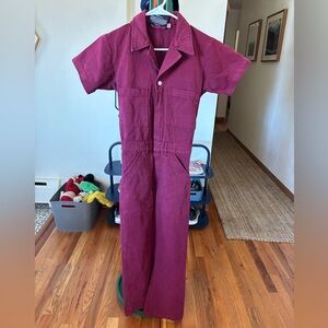 Big Bud Press Short Sleeve Jumpsuit - Cranberry - XS